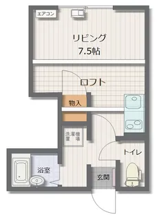 Lila桜川【2階】の間取り