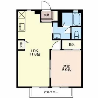 ディアス リング D【1階】の間取り
