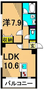アミーゴ南馬込【1階】の間取り