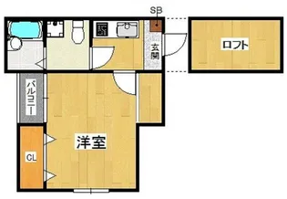 コンフォートベネフィス福大前2【2階】の間取り