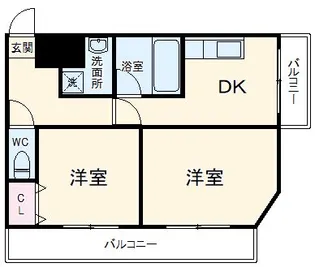 グレース豊中【1階】の間取り