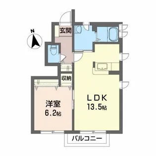 アミスターII【1階】の間取り