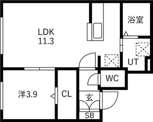 仮)発寒2-3MS【2階】の間取り