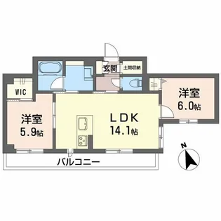 べレオ御建【2階】の間取り