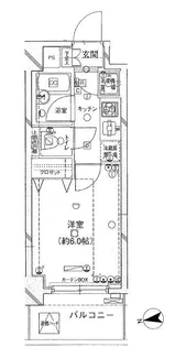 パレステュディオ目黒東【6階】の間取り