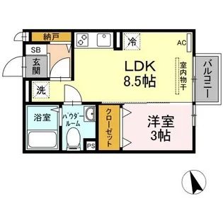 ニューソシア【2階】の間取り