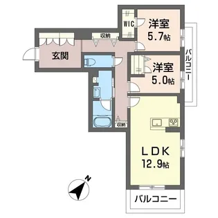 アリエス茅ヶ崎【3階】の間取り