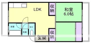 グリーンハイツ向陽1号【5階】の間取り
