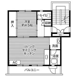 ビレッジハウス足利葉鹿2号棟 303【3階】の間取り