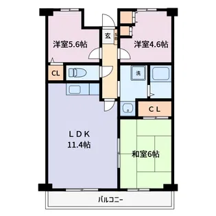 グリーンビレッジ タナカ【1階】の間取り