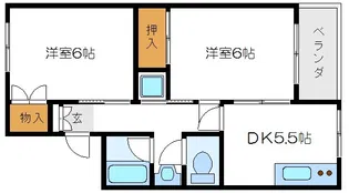 メゾンクレールA棟【1階】の間取り