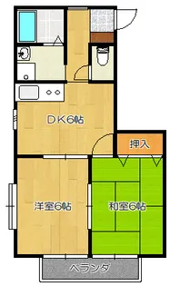 ハイツ山形2【2階】の間取り