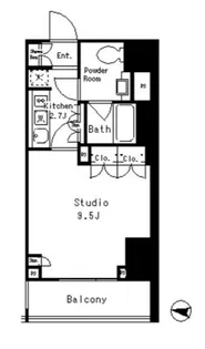 東京都目黒区下目黒2【マンション】の間取り