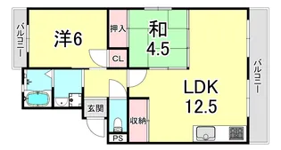 美善ハイツ【3階】の間取り