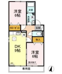 2DKの間取り画像