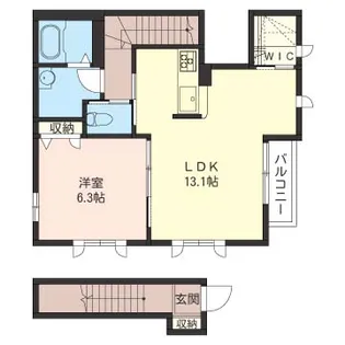 シャルマンドミール【2階】の間取り