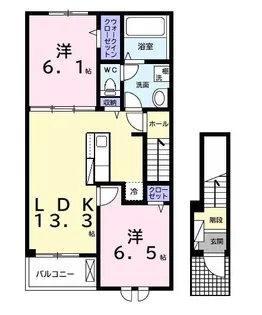 メゾン アールエスピー【2階】の間取り