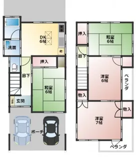 広島県廿日市市地御前北1【一戸建】の間取り