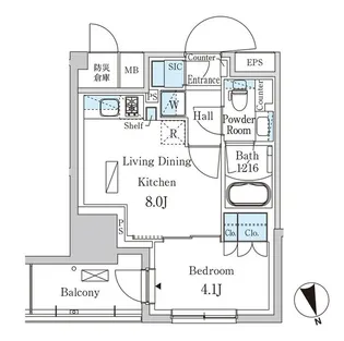 パークアクシス浦安【7階】の間取り