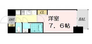 プレサンス難波フィールド【9階】の間取り