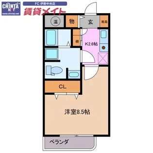 ペイサージュタマキ【1階】の間取り