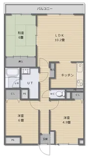 タオコート湯川【4階】の間取り