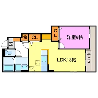 ディオーネ・ジエータ甲南【1階】の間取り