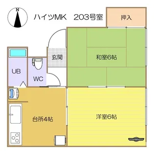 ハイツMK【2階】の間取り