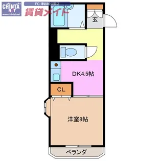 サンロイヤル東丸之内【5階】の間取り