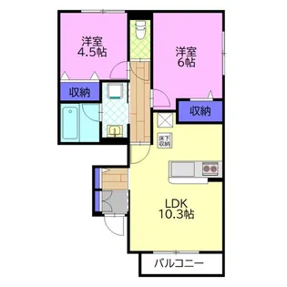 ニューコスモス【1階】の間取り