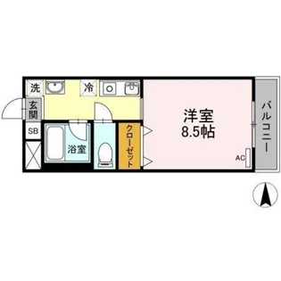 マメゾン三野【1階】の間取り