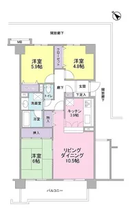 ロイヤルシャトー草薙北【2階】の間取り