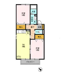千葉県千葉市緑区おゆみ野南5【アパート】の間取り