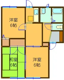 クレールメゾンA【2階】の間取り