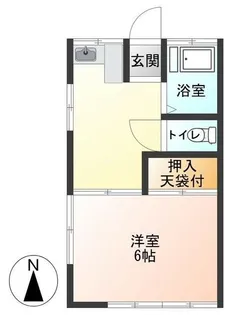 東京都国立市西1【アパート】の間取り