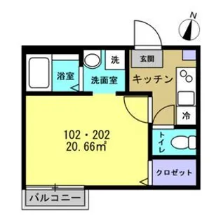 カーサ フェルマータ【2階】の間取り
