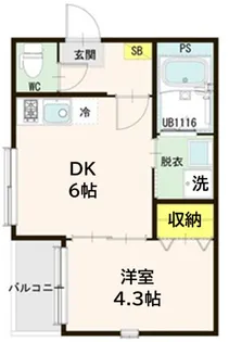 ソレイユテラス福室【2階】の間取り