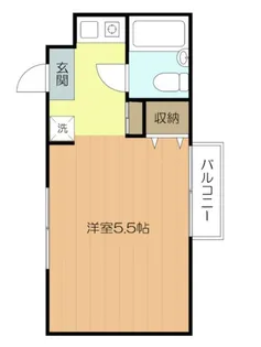 1Rの間取り画像