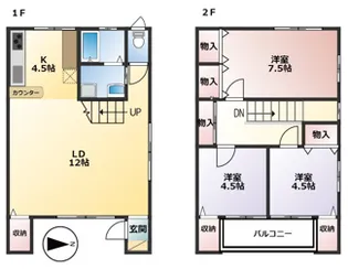 エリーナ六甲D【1階】の間取り