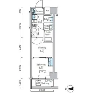 東京都江東区深川2【マンション】の間取り