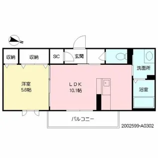 ベレオ 山の手【3階】の間取り