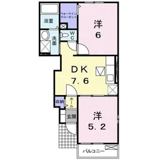 広島県福山市御幸町大字中津原【アパート】の間取り