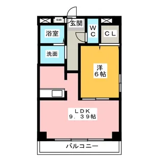 リバーブル檀渓【3階】の間取り