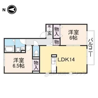 ラフィーネB棟【2階】の間取り