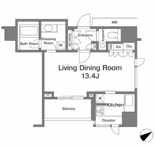 南青山テラス常盤松フォレスト【6階】の間取り