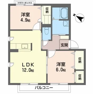 ストウハイツII【1階】の間取り