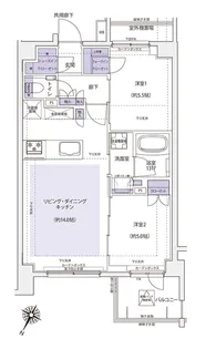 KDXレジデンス横濱紅葉坂【2階】の間取り