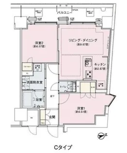 アンビエンテ駒込【8階】の間取り