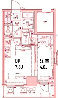 エストゥルース横濱吉野町【8階】の間取り