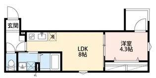 東京都八王子市台町3【アパート】の間取り